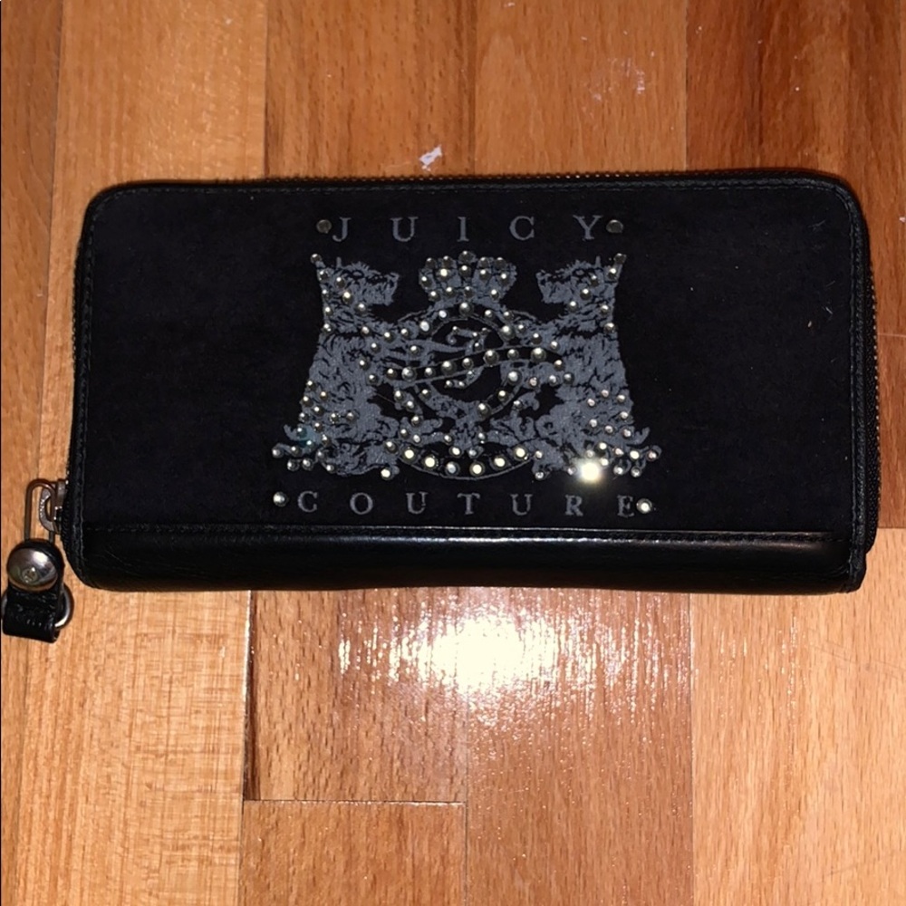 Black Velour Juicy Couture Wallet